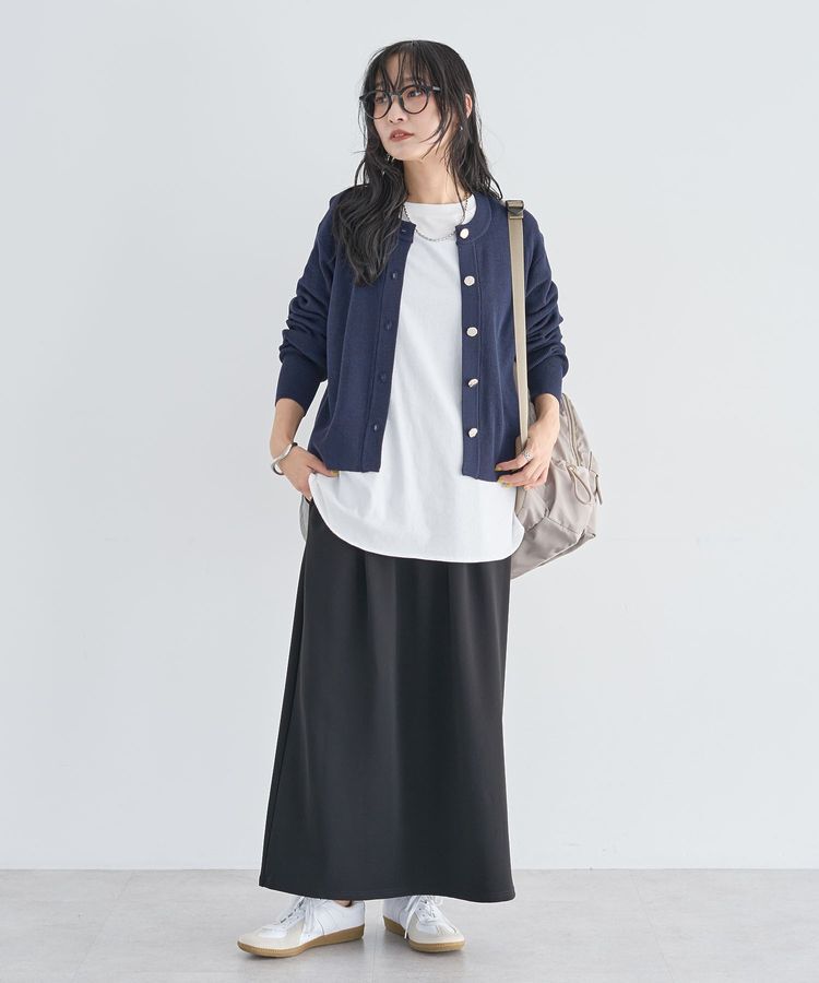 Green Parks「楽ちんリップルIラインスカート」|タイト|