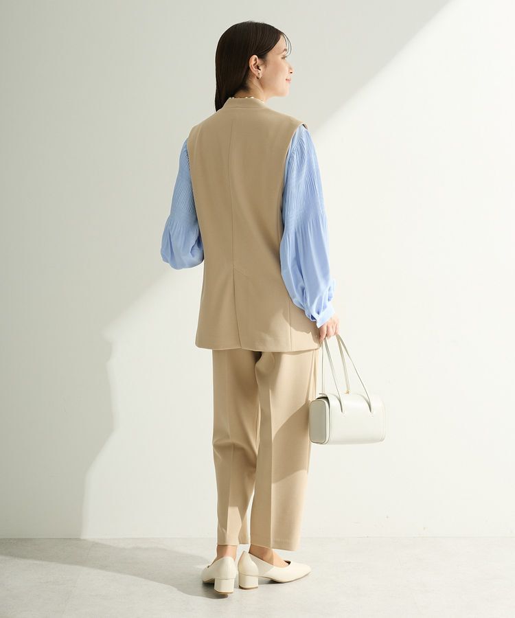 Green Parks「O.洗えてストレッチ Wボタンベスト」|ベスト・ジレ|