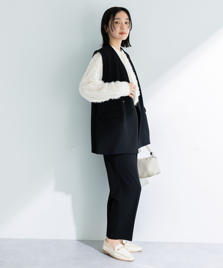 Green Parks「O.洗えてストレッチ Wボタンベスト」|ベスト・ジレ|