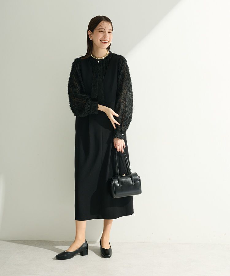 Green Parks「O.洗えてストレッチ Vネックジャンスカ」|ジャンパースカート|