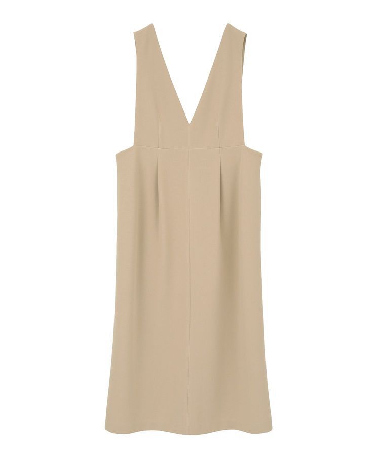 Green Parks「O.洗えてストレッチ Vネックジャンスカ」|ジャンパースカート|