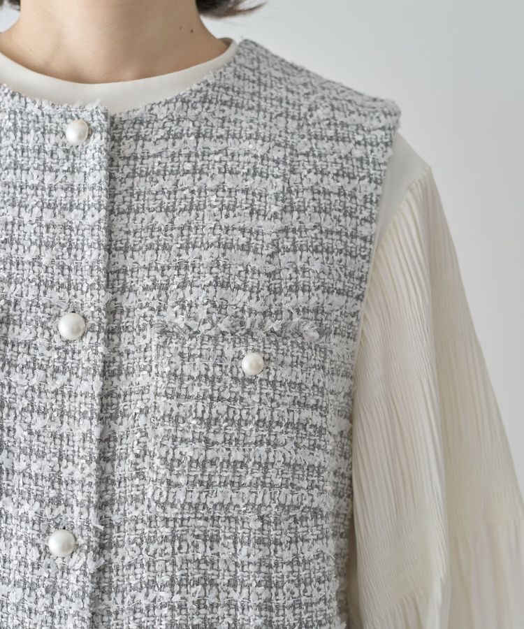 Green Parks「O.ツィードペプラムベスト」|ベスト・ジレ|