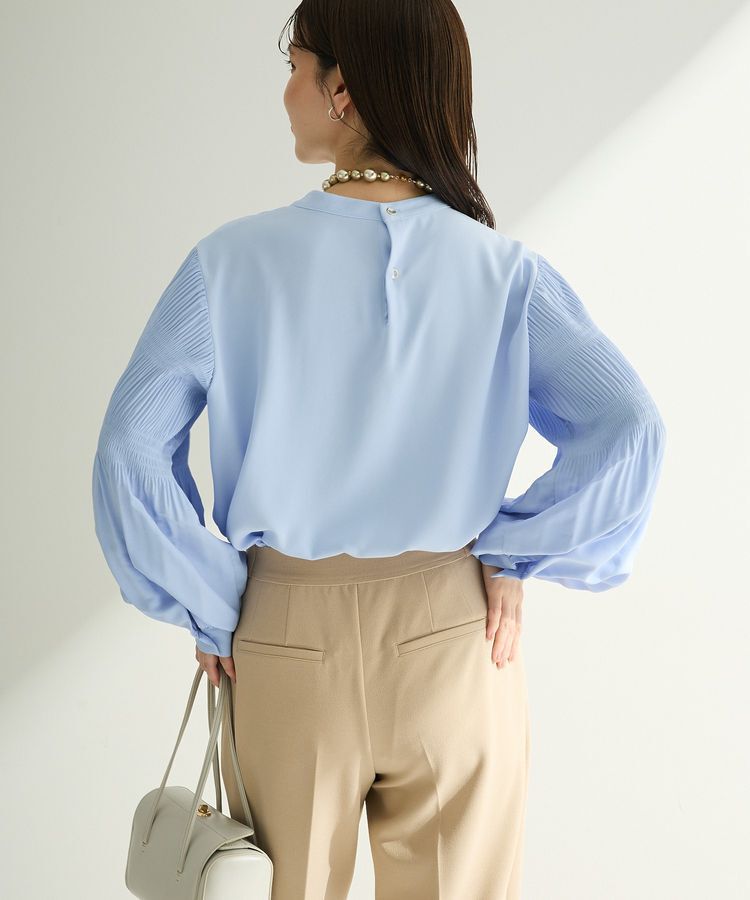 Green Parks「O.袖プリーツブラウス」|シャツ・ブラウス|