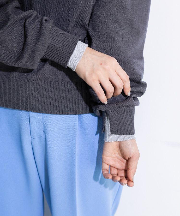 Green Parks「アンチピリングレイヤード風ニットプルオーバー」|ニット・セーター|