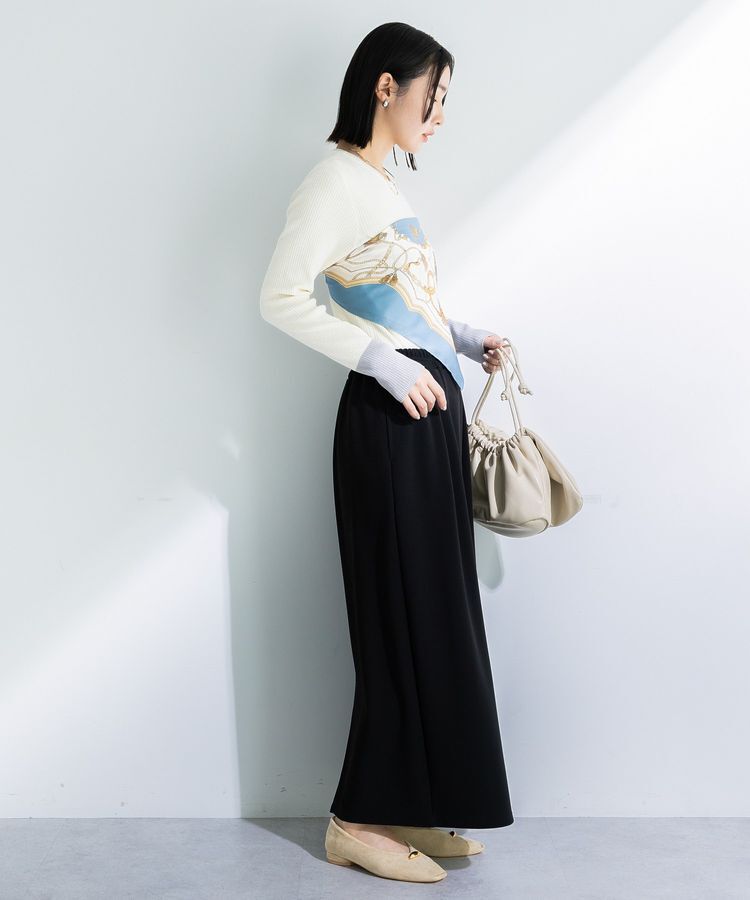 Green Parks「アンチピリング袖配色ニットプルオーバー」|ニット・セーター|