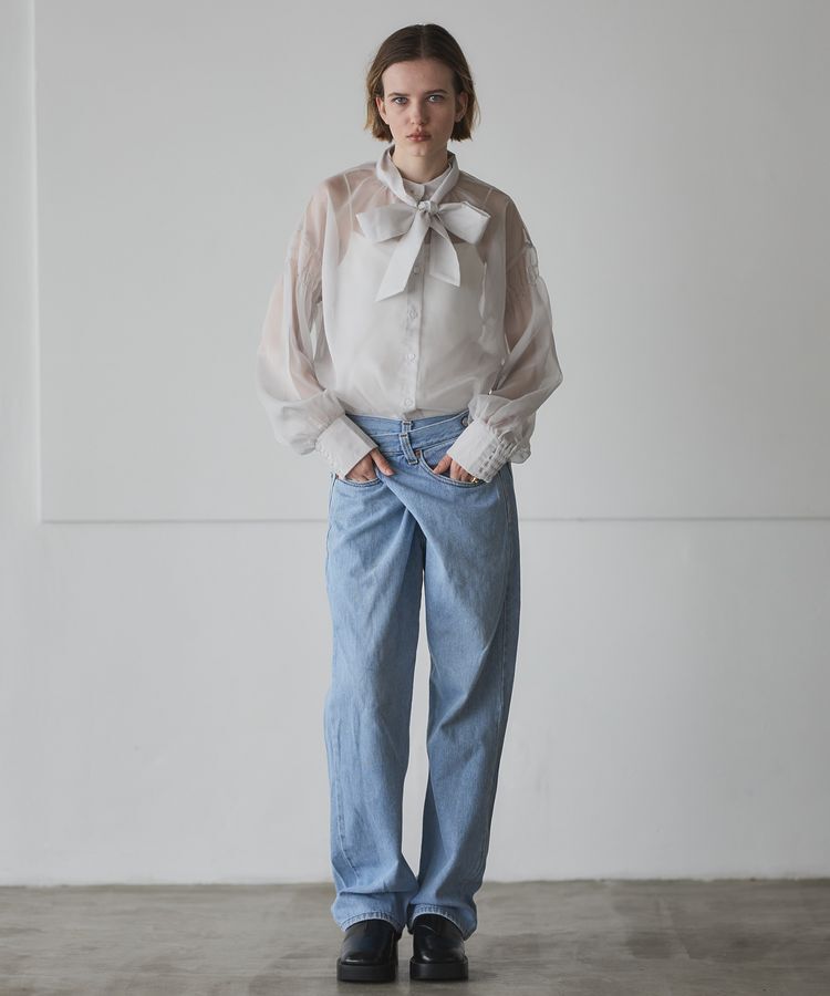 GARAGE OF GOOD CLOTHING「ソフトオーガンジーボウタイ付ブラウス」|シャツ・ブラウス|
