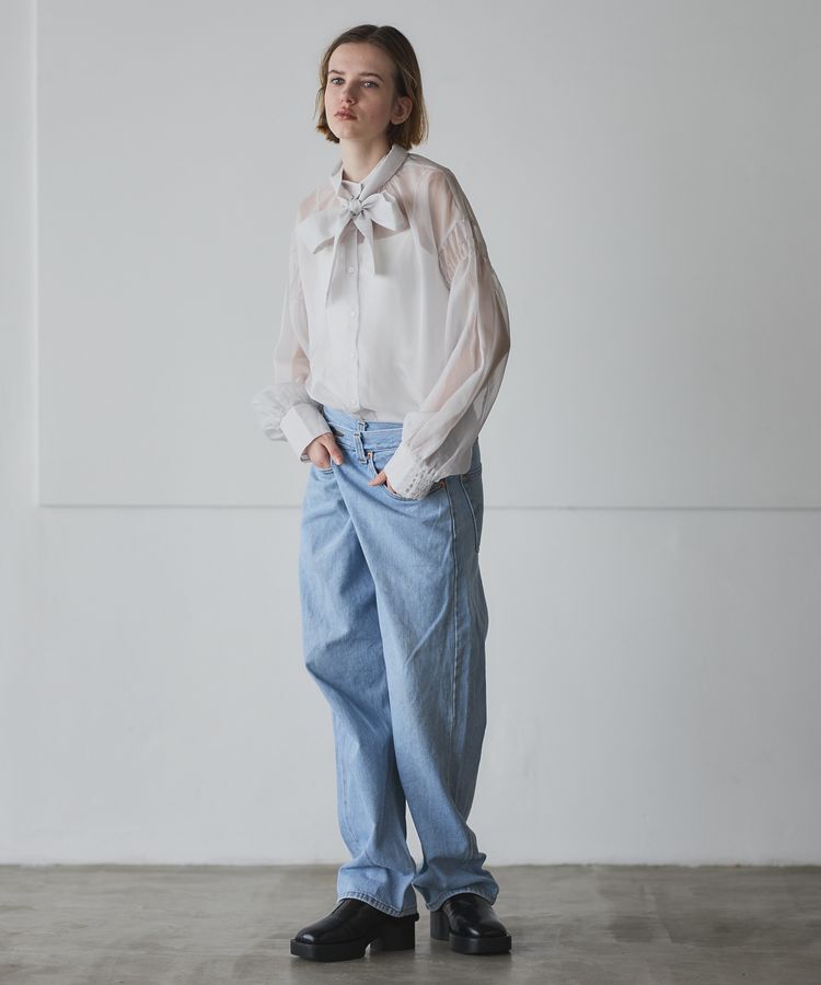 GARAGE OF GOOD CLOTHING「ソフトオーガンジーボウタイ付ブラウス」|シャツ・ブラウス|