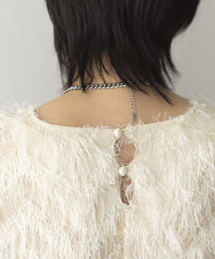 GARAGE OF GOOD CLOTHING「【日本製】フリンジVネックフレアプルオーバー」|ベスト・ジレ|