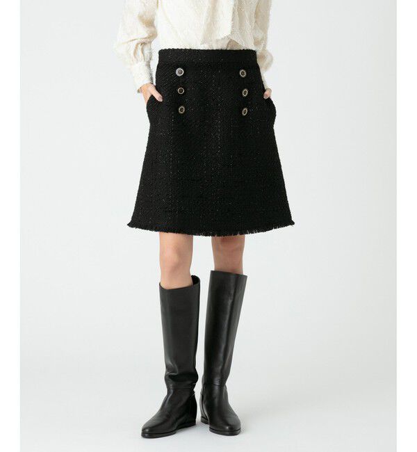 LOULOU WILLOUGHBY「【LOULOU WILLOUGHBY】ジオリカラメツイードスカート」|スカート|
