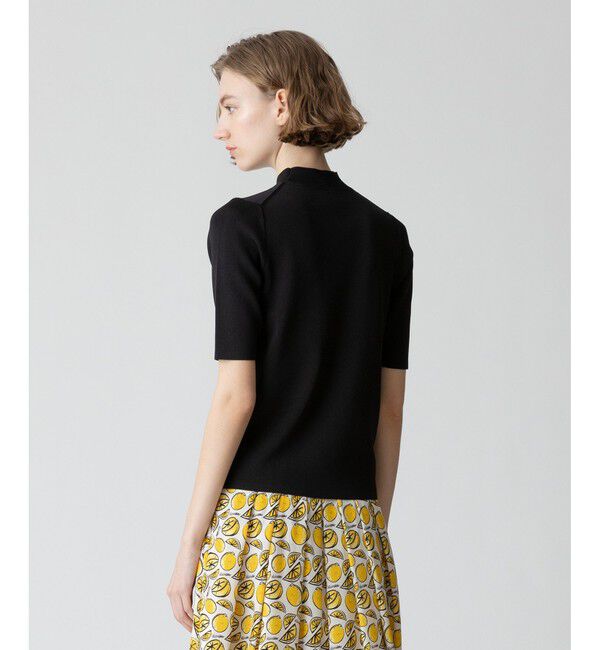 allureville「◇総針モックネック5分袖プルオーバー」|ニット・セーター|