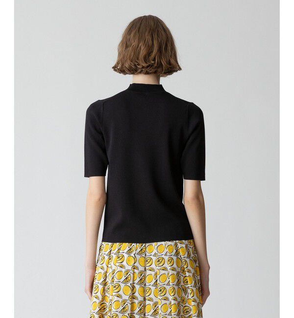 allureville「◇総針モックネック5分袖プルオーバー」|ニット・セーター|