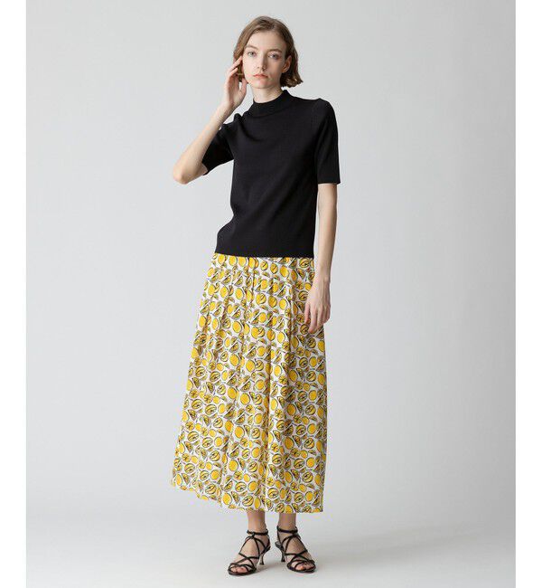 allureville「◇総針モックネック5分袖プルオーバー」|ニット・セーター|