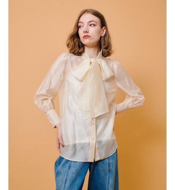 allureville「オーガンザボウブラウス」|シャツ・ブラウス|アイボリー