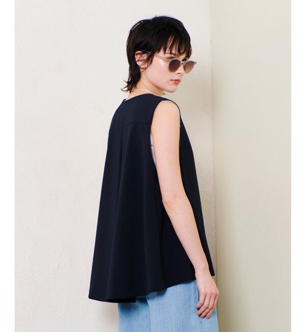 allureville「ダブルクロスドレープジレ」|ベスト・ジレ|