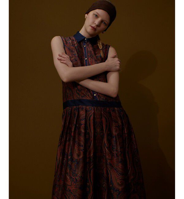 allureville「OFFICINAペイズリープリントワンピース」|ワンピース|