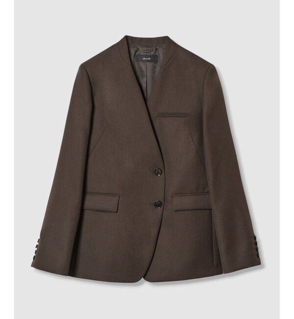 allureville「ウールサージノーカラージャケット」|その他|