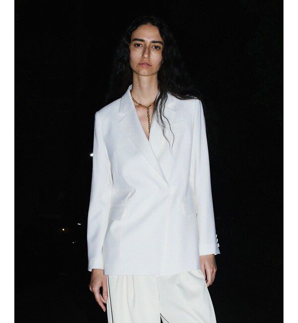 allureville「ウールサキソニーフラップポケットジャケット」|その他|アイボリー