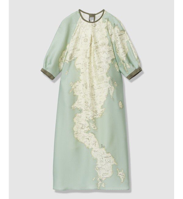 allureville「MAPプリントバックリボンワンピース」|ワンピース|