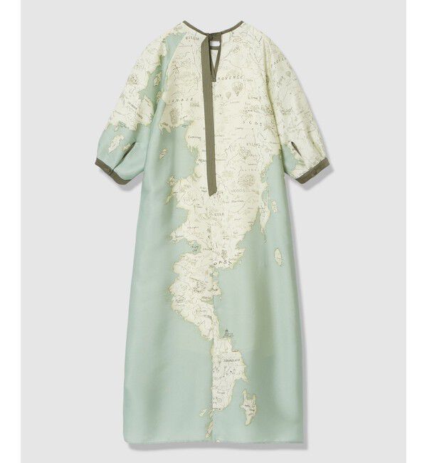 allureville「MAPプリントバックリボンワンピース」|ワンピース|