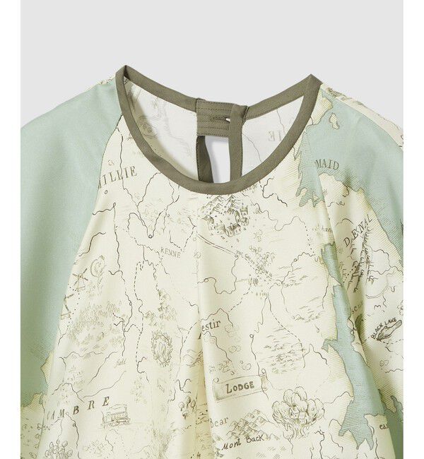 allureville「MAPプリントバックリボンワンピース」|ワンピース|