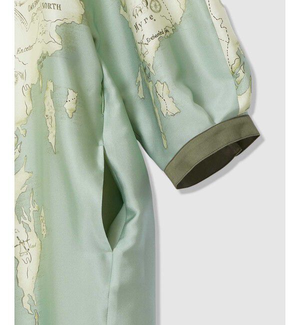 allureville「MAPプリントバックリボンワンピース」|ワンピース|