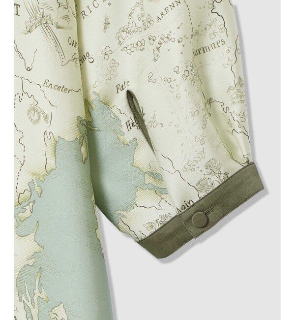 allureville「MAPプリントバックリボンワンピース」|ワンピース|