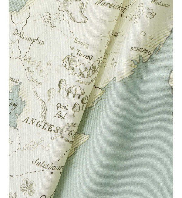 allureville「MAPプリントバックリボンワンピース」|ワンピース|