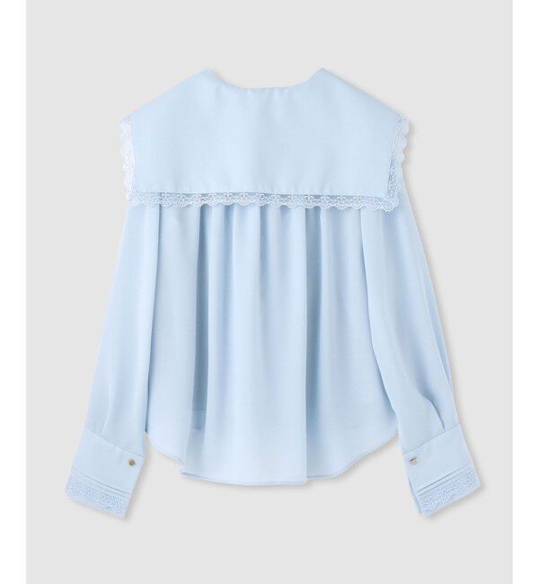 LOULOU WILLOUGHBY「【LOULOU WILLOUGHBY】セーラーカラージョーゼットブラウス」|シャツ・ブラウス|