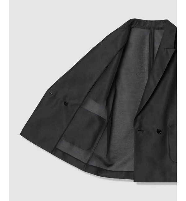 LOULOU WILLOUGHBY「【LOULOU WILLOUGHBY】スパンオーガンハーフスリーブジャケット」|テーラードジャケット|