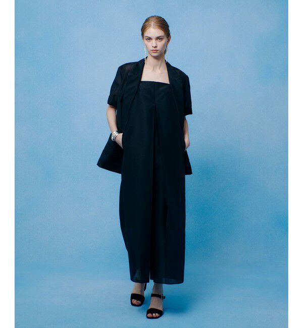 LOULOU WILLOUGHBY「【LOULOU WILLOUGHBY】スパンオーガンハーフスリーブジャケット」|テーラードジャケット|