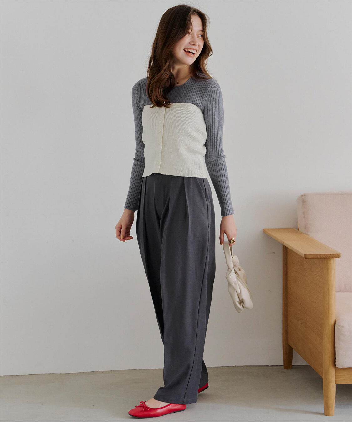 titivate「ボートネックリブ編みニット」|ニット・セーター|