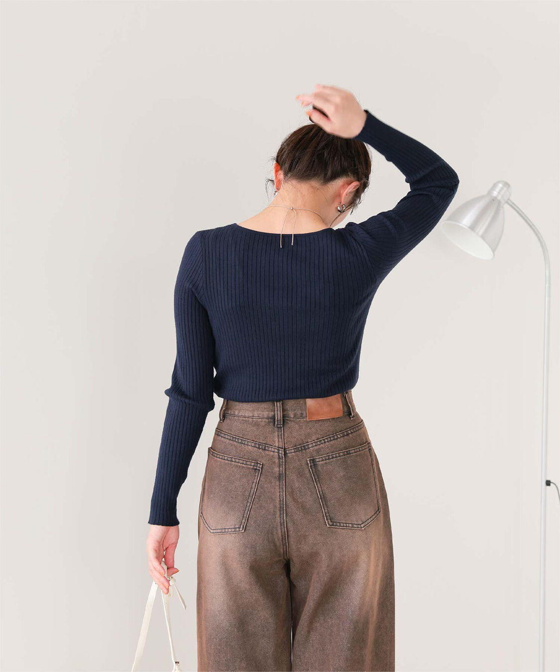 titivate「ボートネックリブ編みニット」|ニット・セーター|