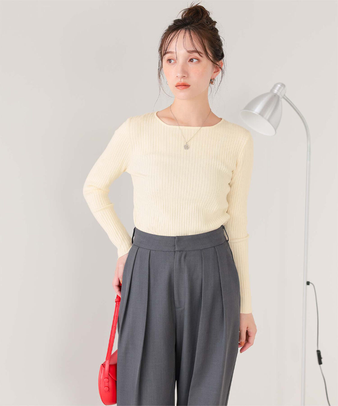 titivate「ボートネックリブ編みニット」|ニット・セーター|