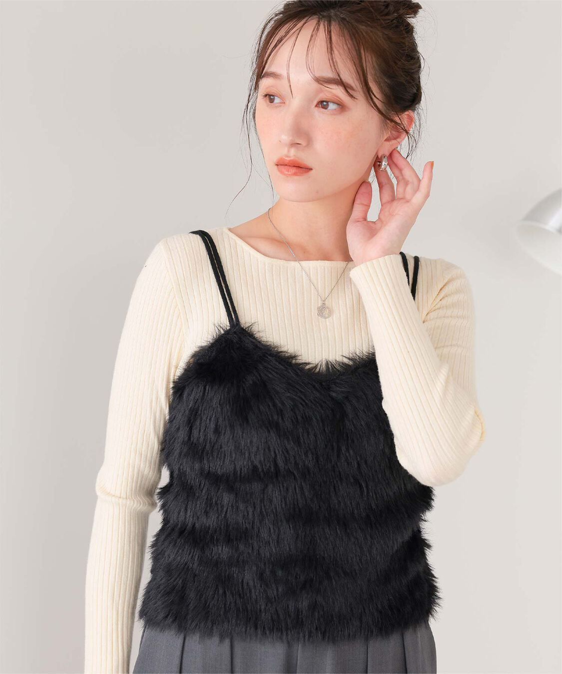 titivate「ボートネックリブ編みニット」|ニット・セーター|