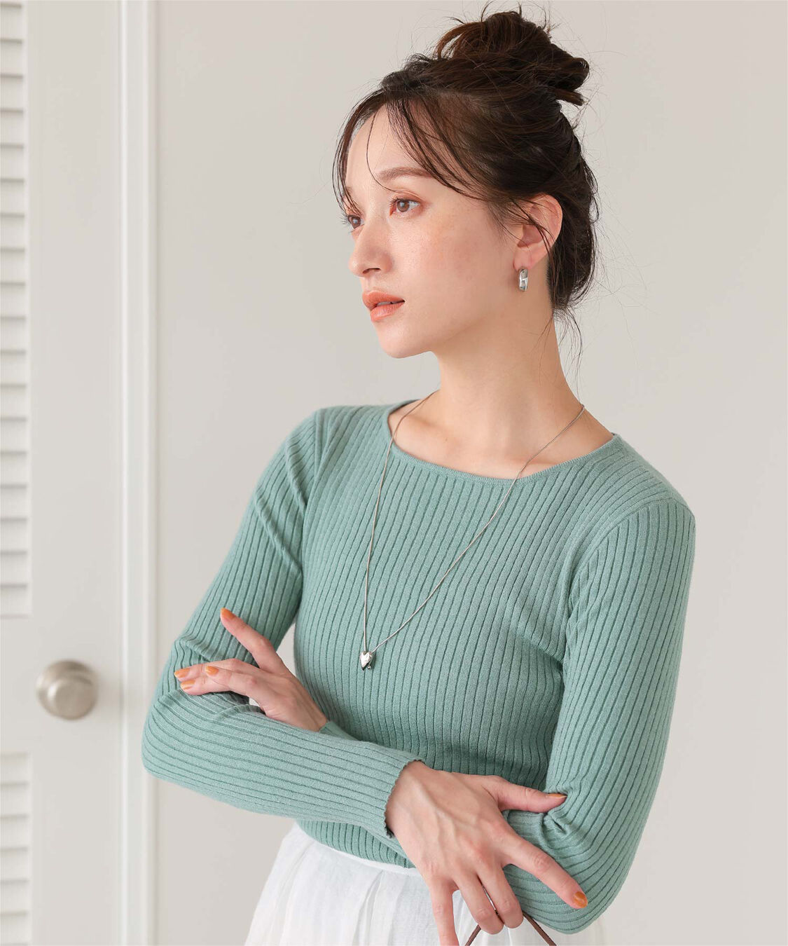 titivate「ボートネックリブ編みニット」|ニット・セーター|