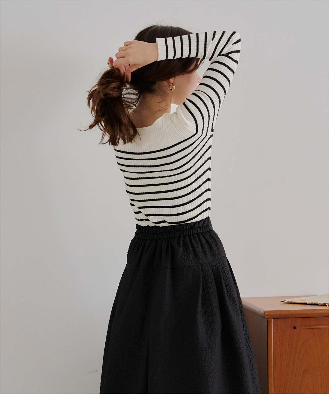 titivate「ボートネックリブ編みニット」|ニット・セーター|