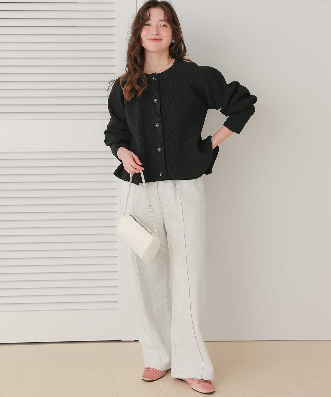 titivate「ペプラムデザインニットカーディガン」|ニット・セーター|