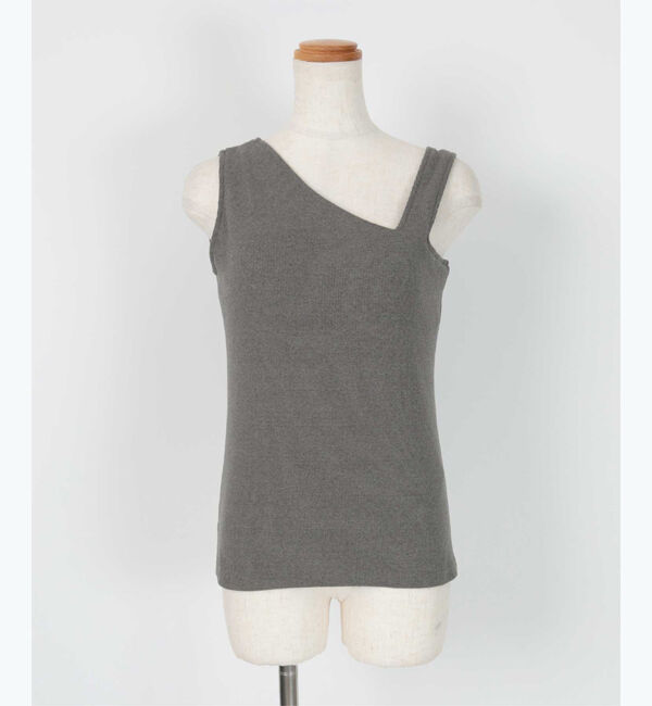 ur's「【春名亜美さんコラボアイテム】カップ付アシンメトリーデザインタンクトップ」|タンクトップ|