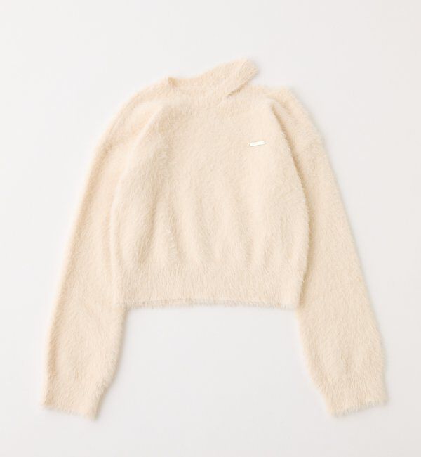  「プレート付きフェザーニット」|ニット・セーター|