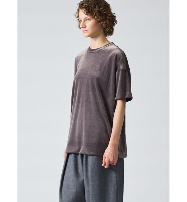 mizuiro ind「mizuiro ind ベロアワイドT」|Tシャツ・カットソー|