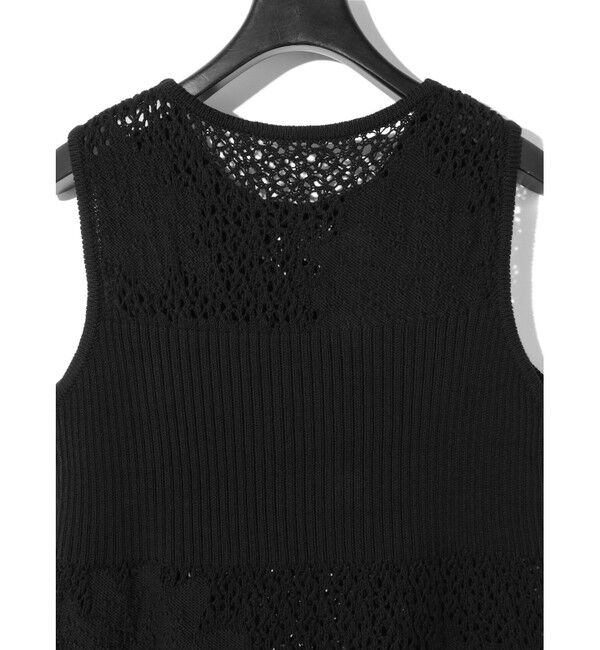 MIDIUMISOLID「MIDIUMISOLID for Ladies レースリブベスト」|ベスト・ジレ|