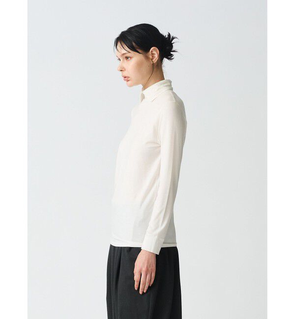 mizuiro ind「mizuiro ind シャツカラーハイネックプルオーバー」|Tシャツ・カットソー|