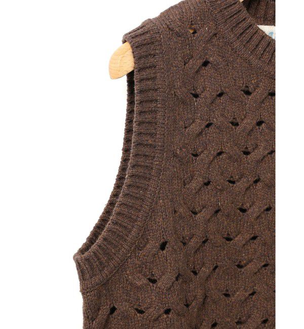 MidiUmi「MidiUmi ショート編みパターンベスト」|ベスト・ジレ|