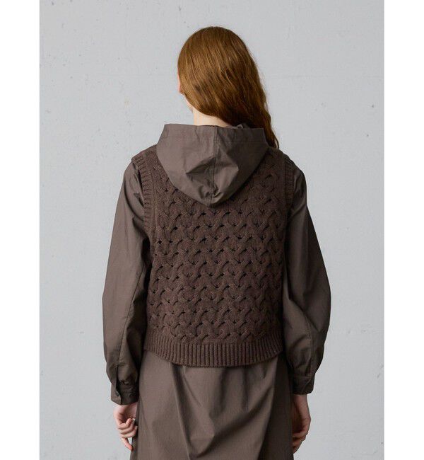 MidiUmi「MidiUmi ショート編みパターンベスト」|ベスト・ジレ|