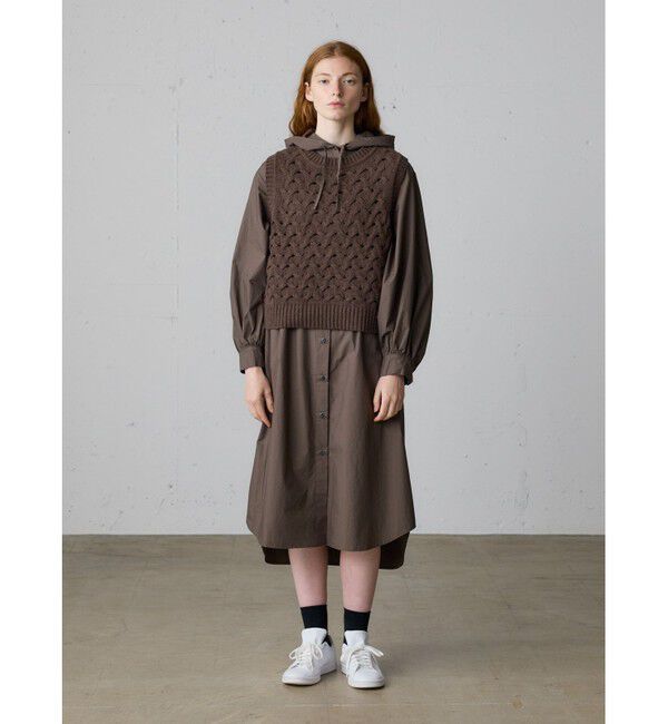 MidiUmi「MidiUmi ショート編みパターンベスト」|ベスト・ジレ|