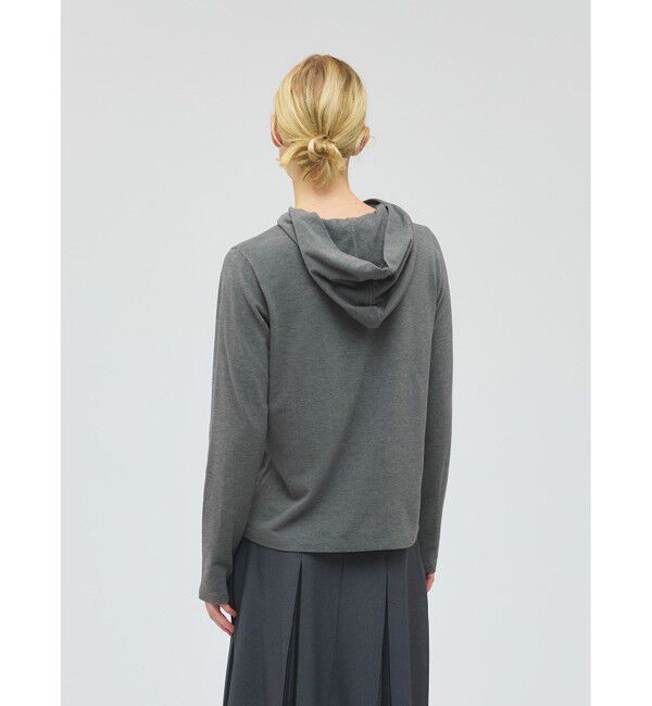 mizuiro ind「mizuiro ind スリーレイヤードフード付きプルオーバー」|Tシャツ・カットソー|