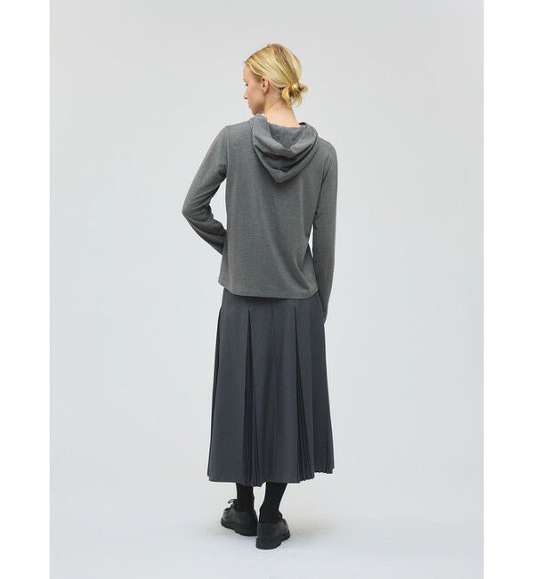 mizuiro ind「mizuiro ind スリーレイヤードフード付きプルオーバー」|Tシャツ・カットソー|