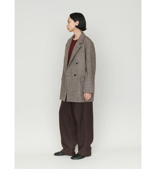 MIDIUMISOLID「MIDIUMISOLID for Ladies ダブルブレストツイードジャケット」|テーラードジャケット|