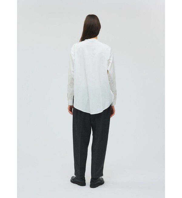 mizuiro ind「mizuiro ind リボンタイロングシャツ」|シャツ・ブラウス|