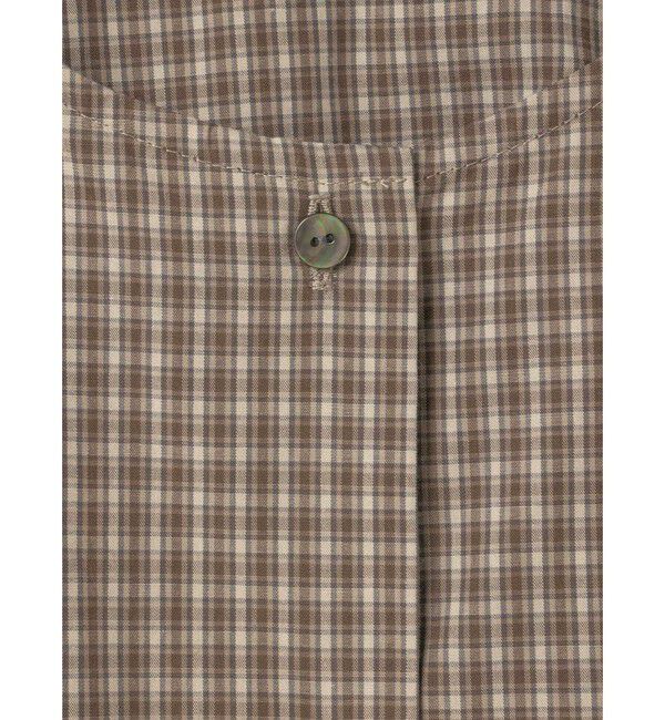 mizuiro ind「mizuiro ind チェックリボンタイシャツ」|シャツ・ブラウス|